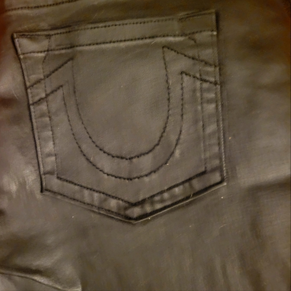 TRUE RELIGION BLACK COATED JEANS - BRAND NEW